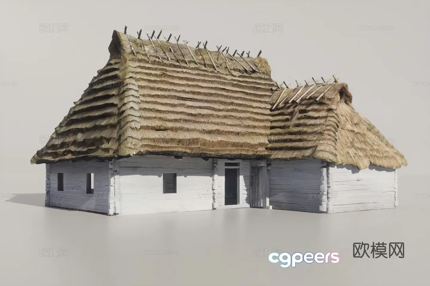 Wabi-sabi thatched cabin cabin 3d model