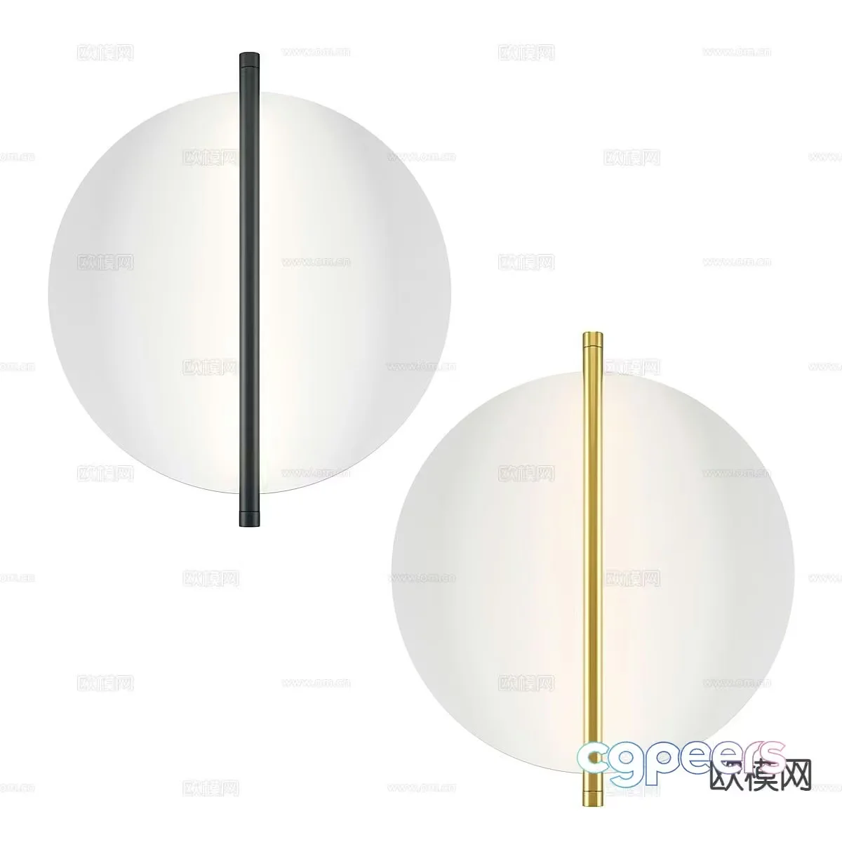 Gold Light Fixture 3D Model – 17113 – VRAY Render