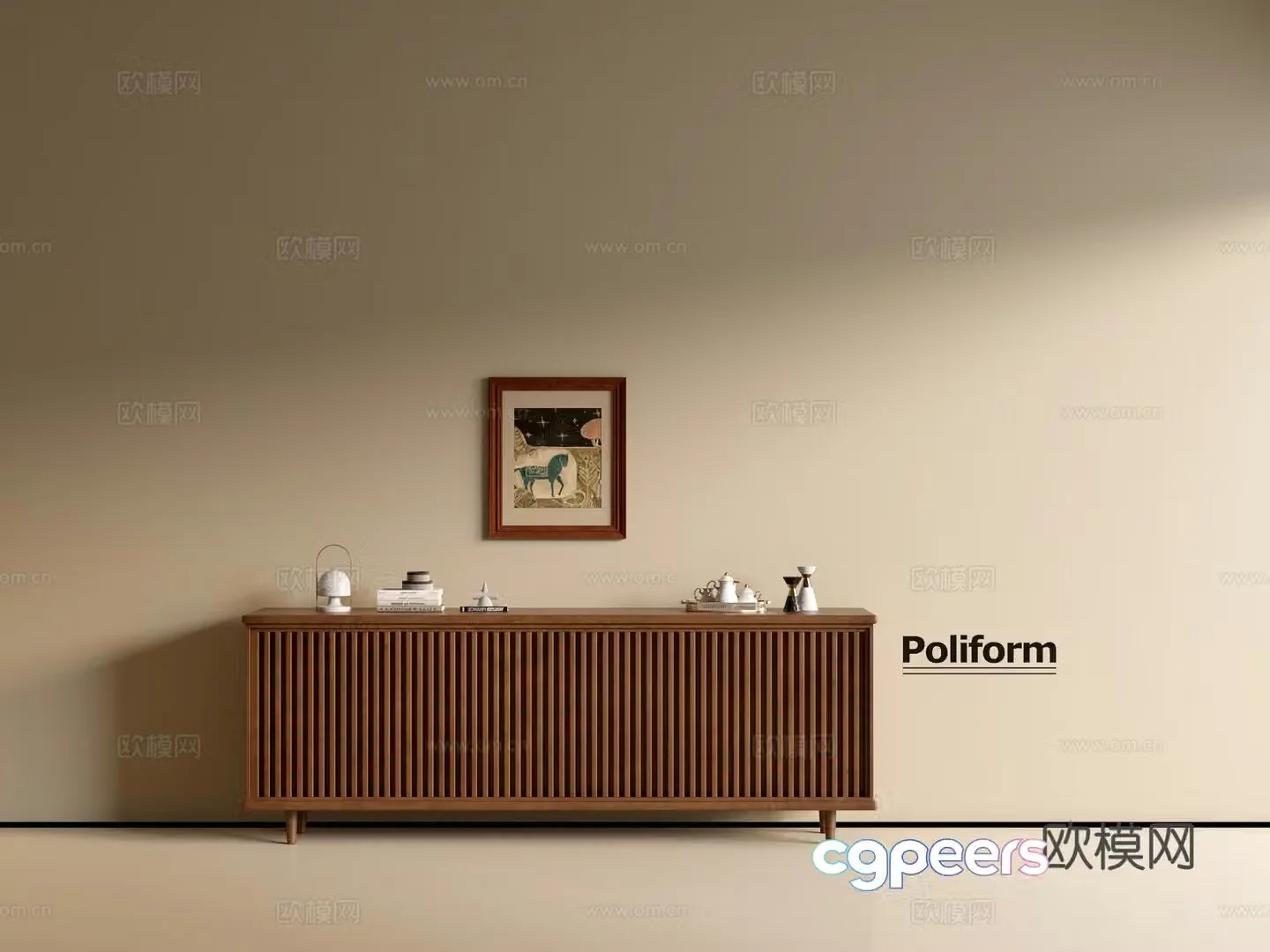 Modern wood grain cabinet ins wind minimalist wind cabinet whole cabinet sideboard balcony cabinet storage 3D model