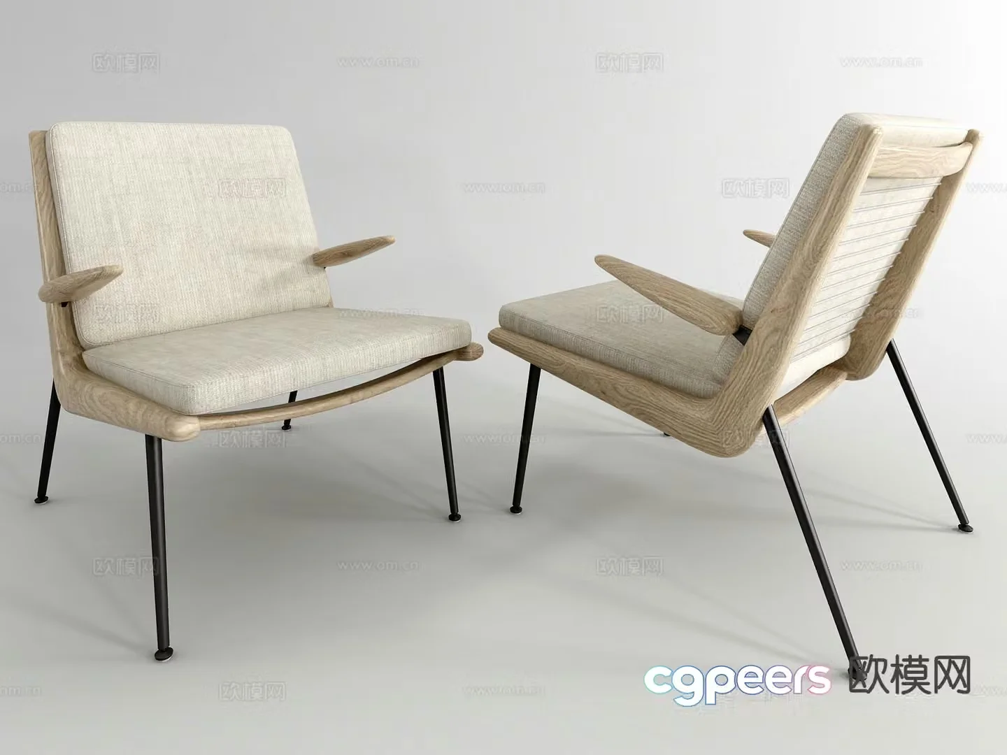 modern armchair leisure chair chair 3d model