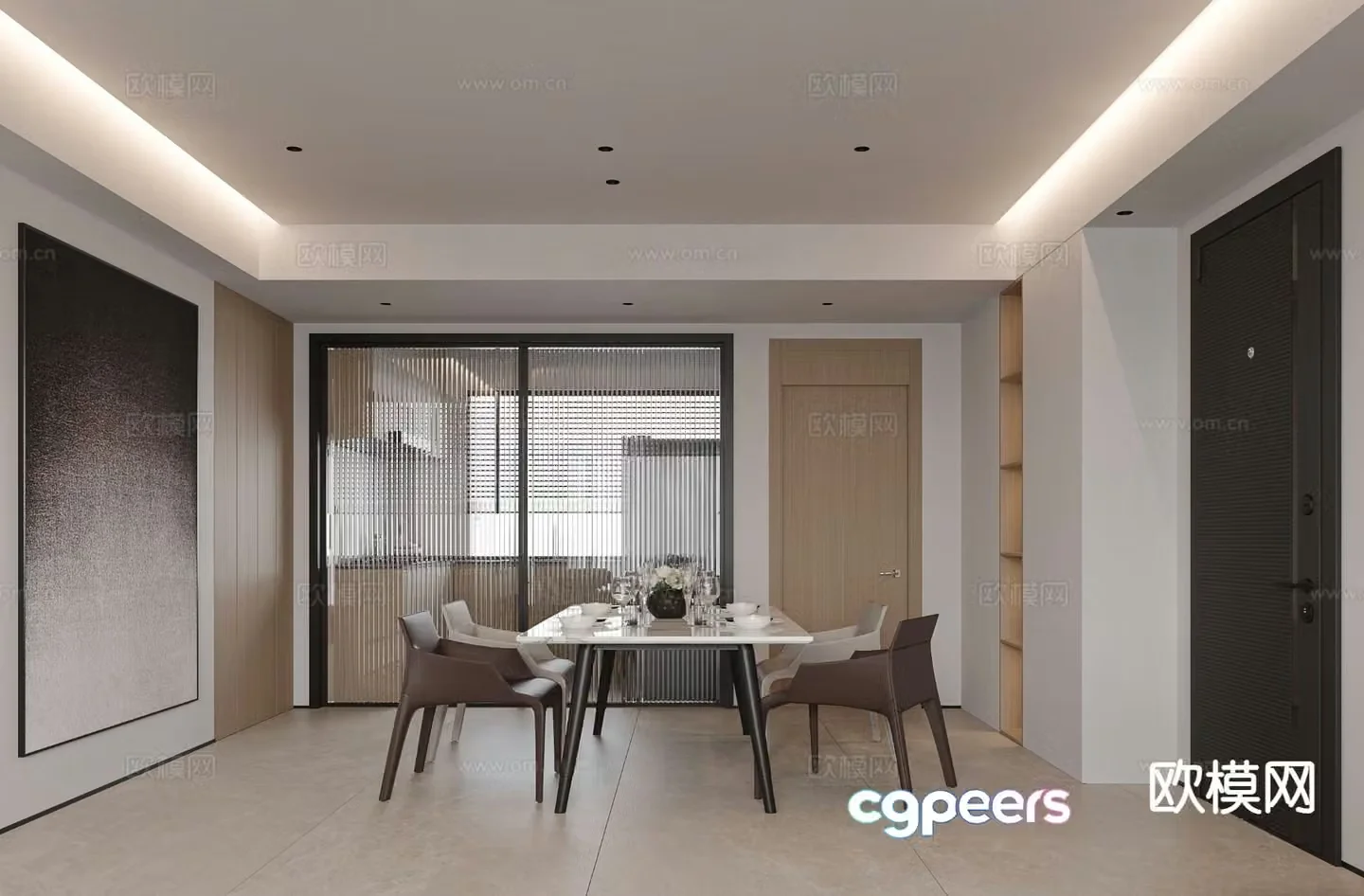 Modern restaurant 3d model
