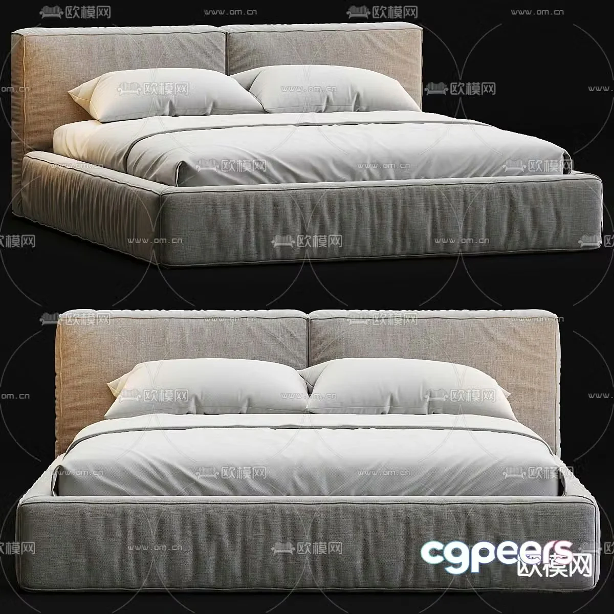 Flexteam double bed 3d model