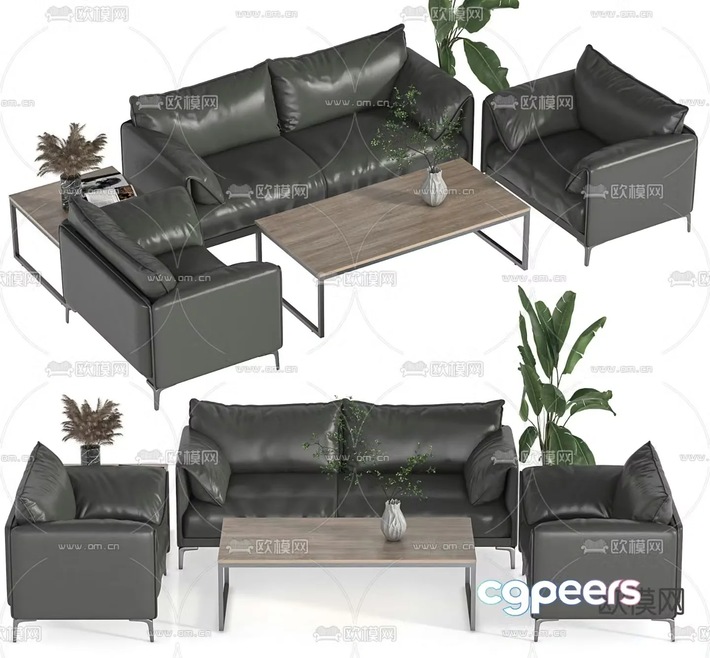 Office sofa reception sofa 3d model