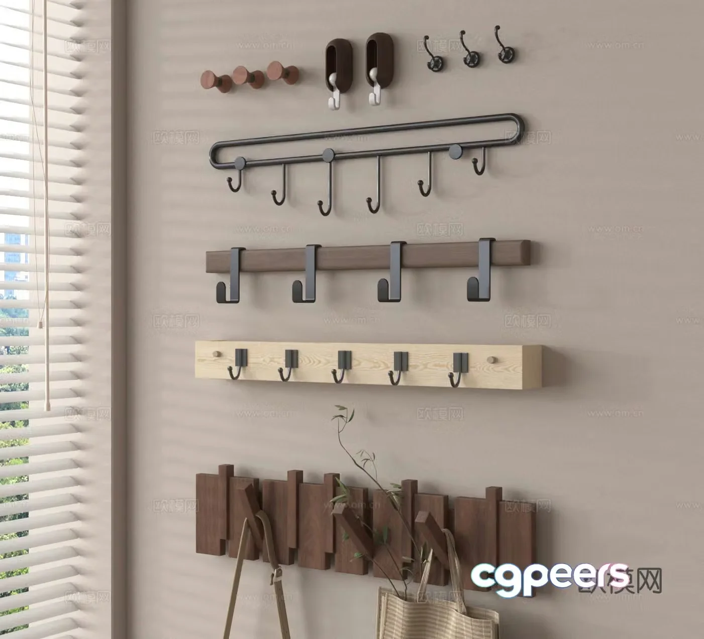 Hook Clothes hook Clothes hanging Clothes hanger 3d model