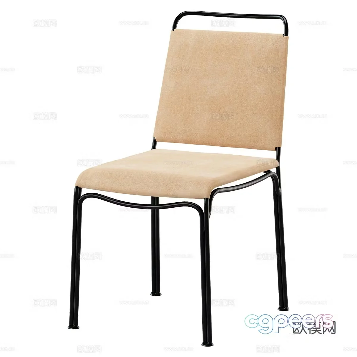Modern minimalist chair Chair Simple chair Single chair Casual chair Stool 3d model