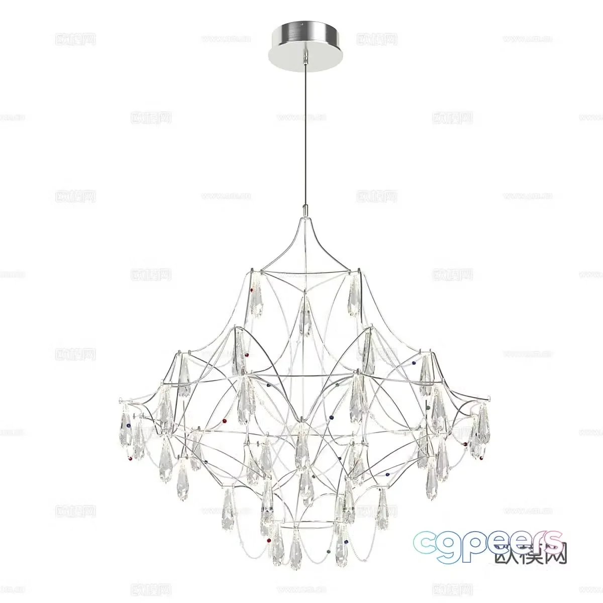 Modern simple chandeliers chandeliers simple chandeliers dining chandeliers living room chandeliers lamps 3D model