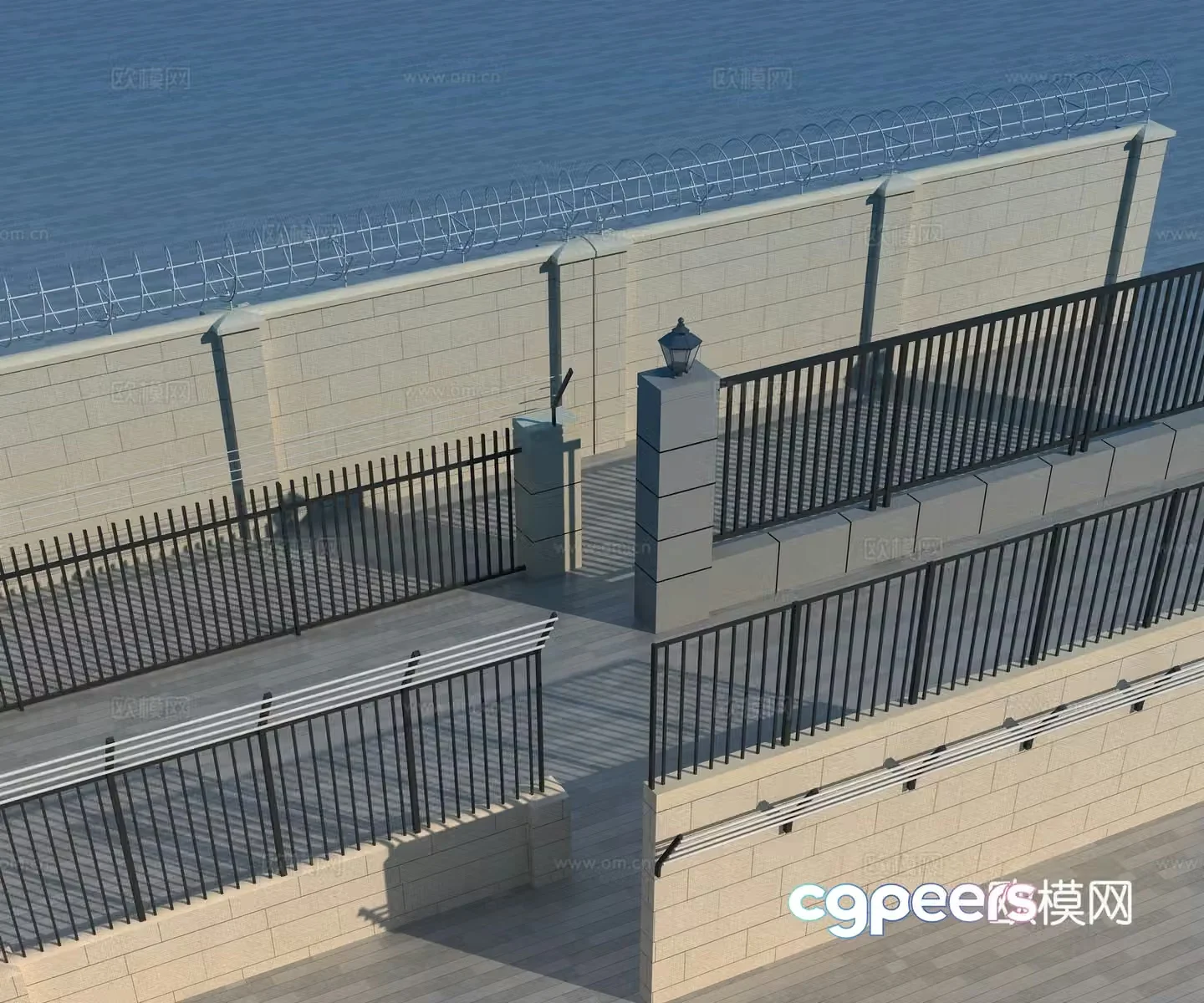 Protective net fence wall guard wall net 3d model