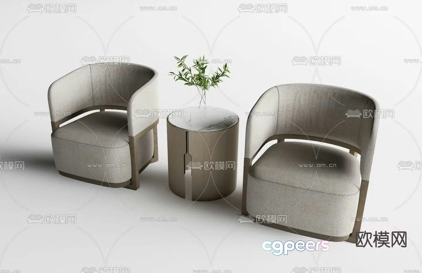 Office sofa reception sofa 3d model