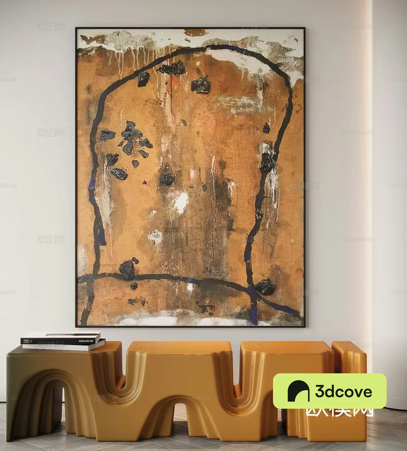 Wabi-sabi texture painting decorative painting