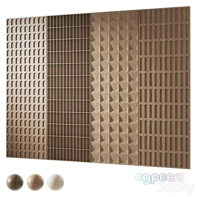 3ds Max Free – Decorative wood panels 4