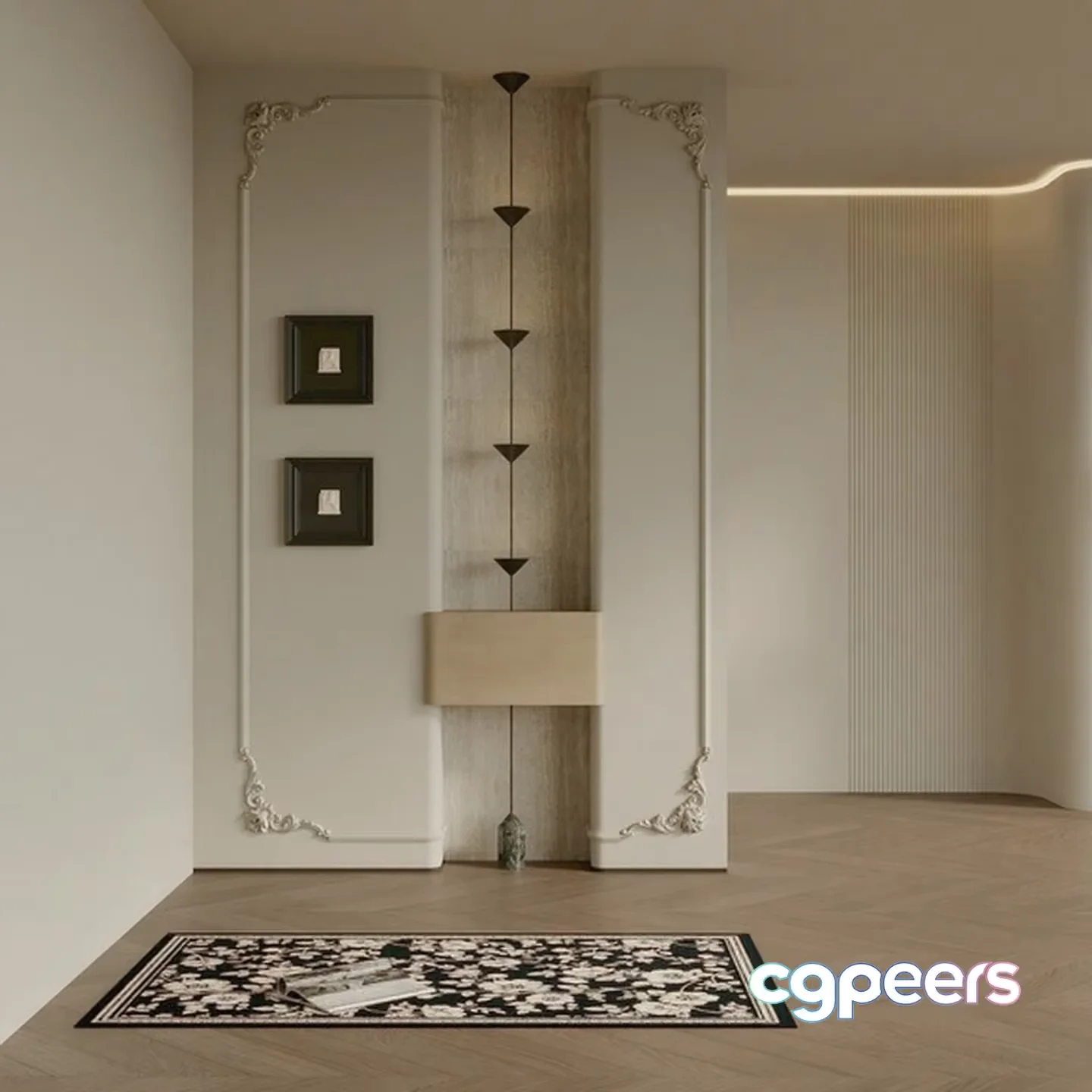 Modern Minimalist Room 3D Model – 7734 – VRAY Render