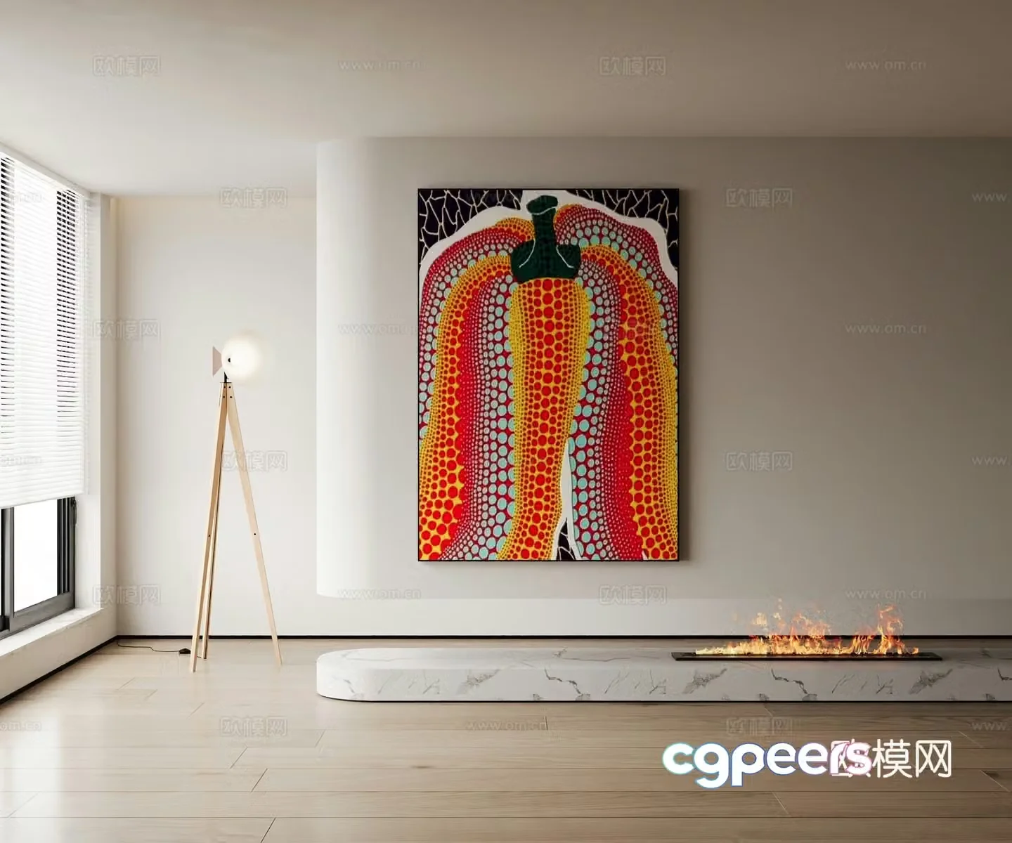 Modern decorative painting 3d model