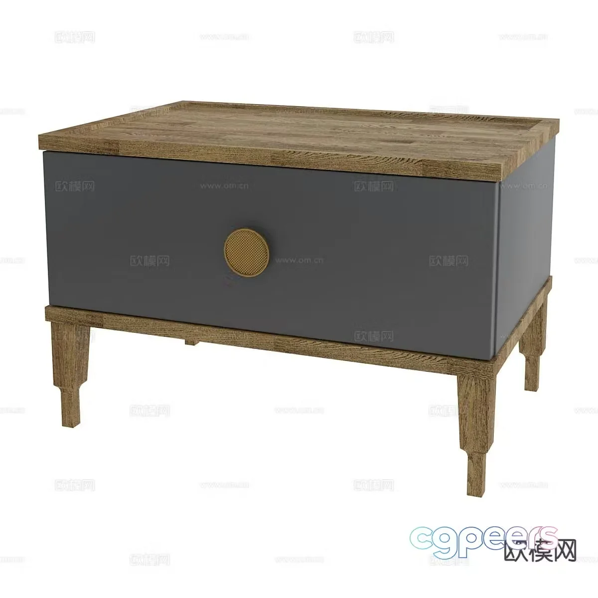 Nordic bedside table 3d model