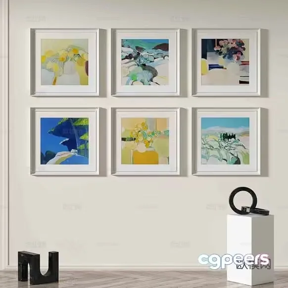 Abstract Art Gallery 3D Model – 3727 – VRAY Render