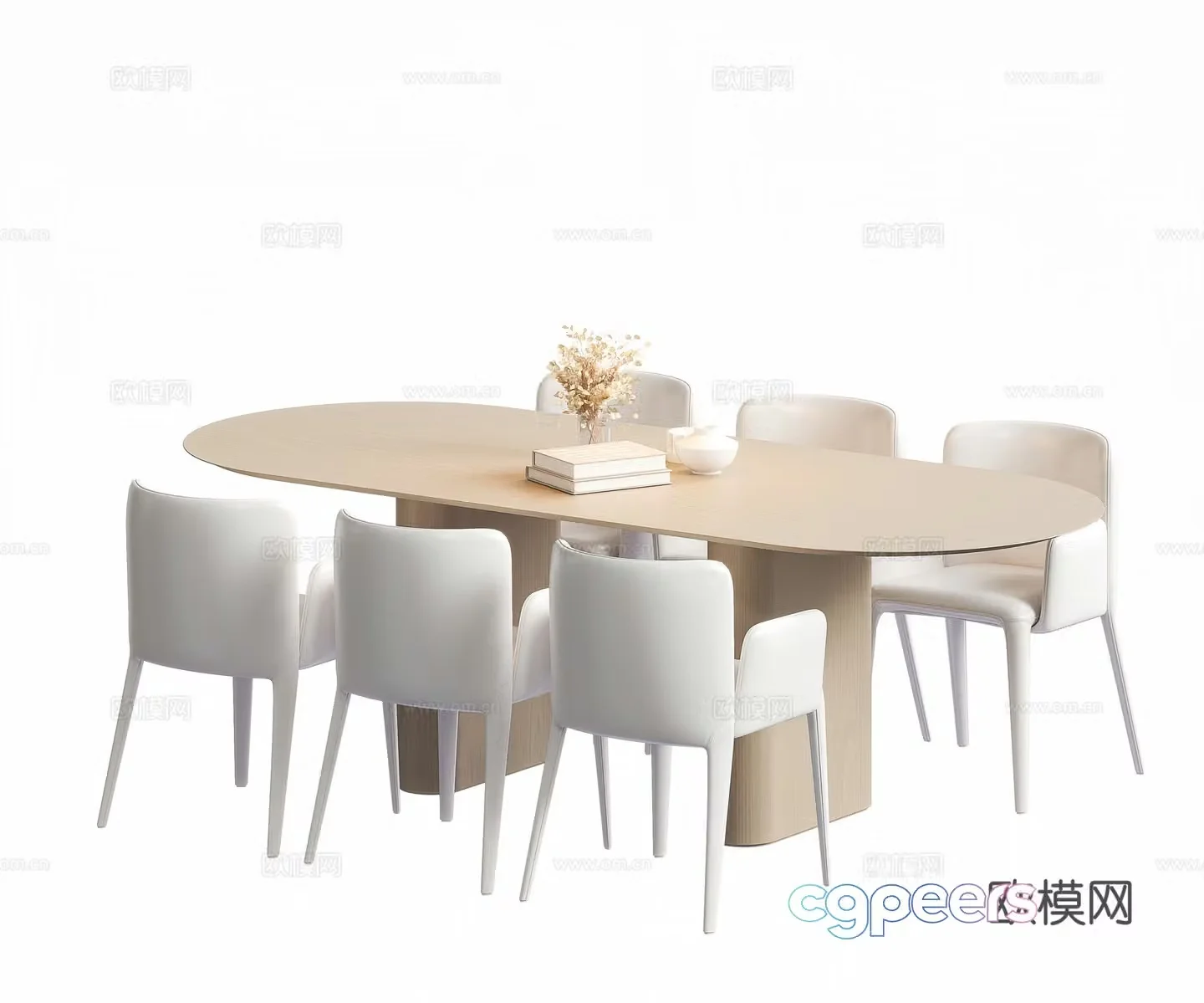 Modern dining table and chairs Minimalist dining table and chair Italian dining table and chairs Coffee shop dining table and chairs Round dining table and chairs 3D model