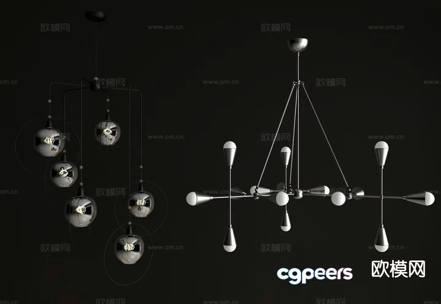Creative chandelier art chandelier 3d model
