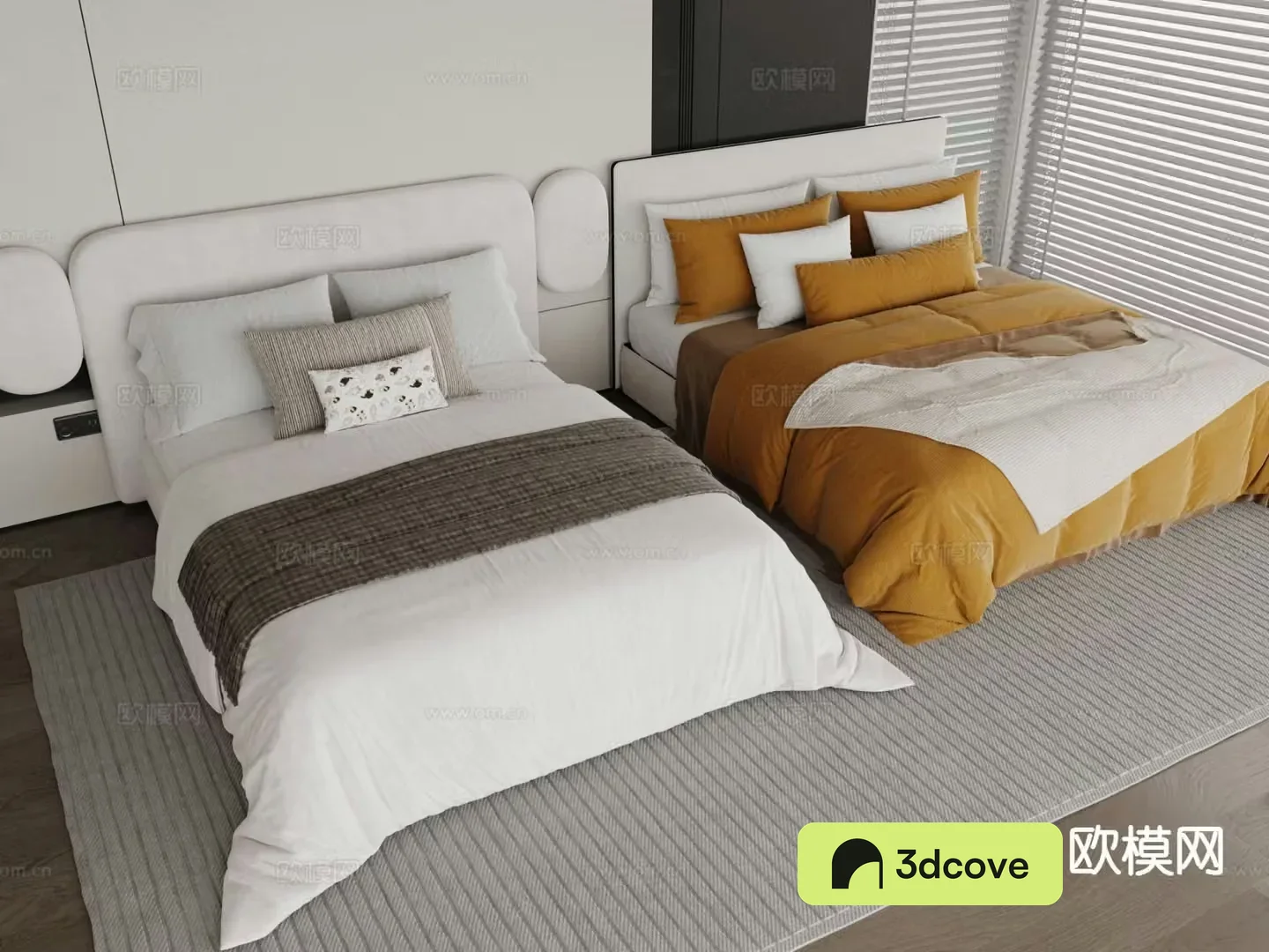 Modern double bed