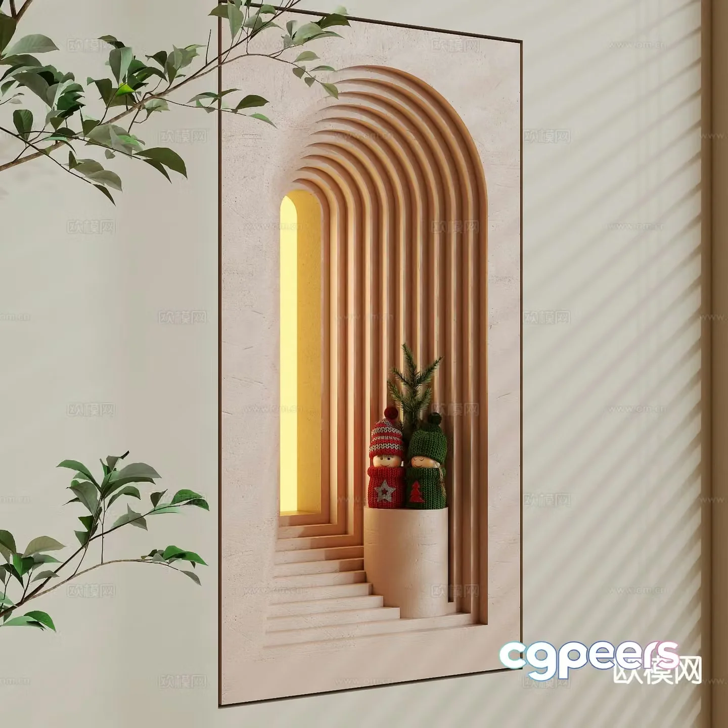 alcove wall lamp 3d model