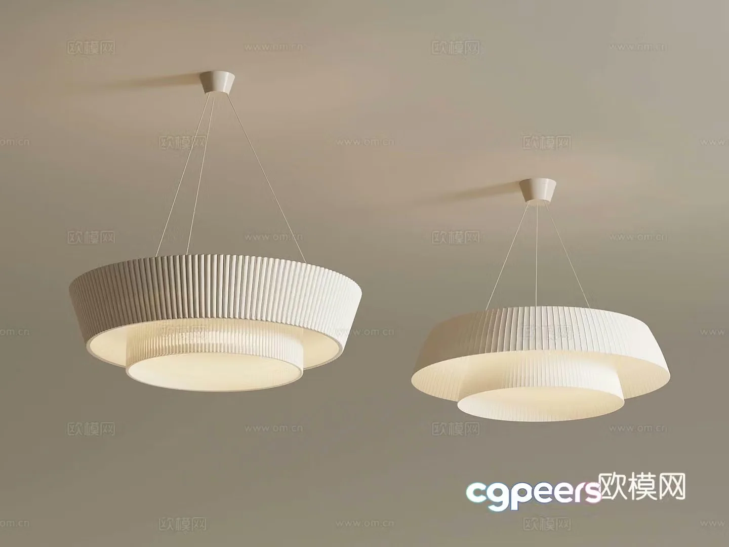 Creamy chandelier Living room chandelier Bedroom chandelier 3d model
