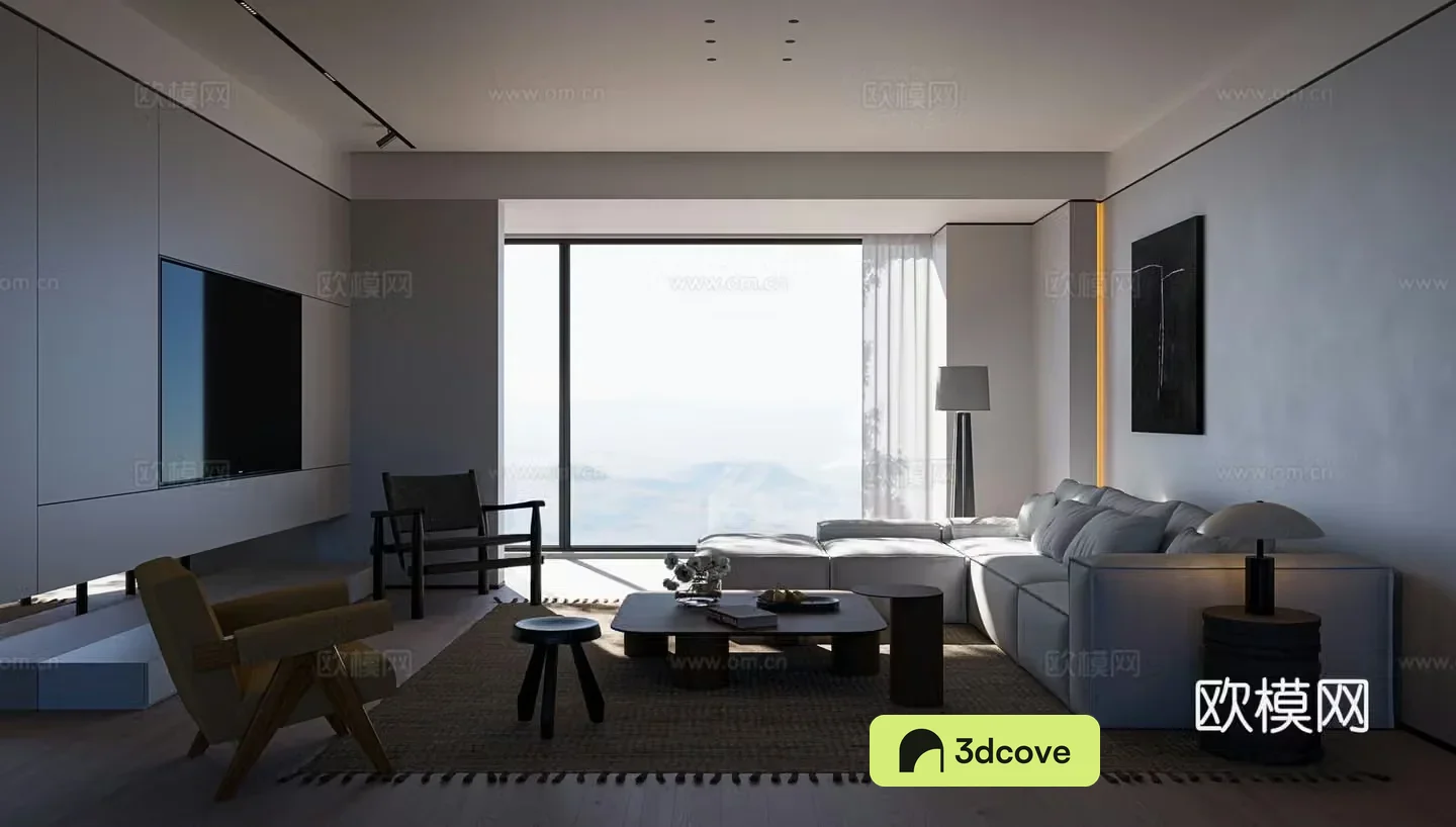 Wasabi modern living room 3d model