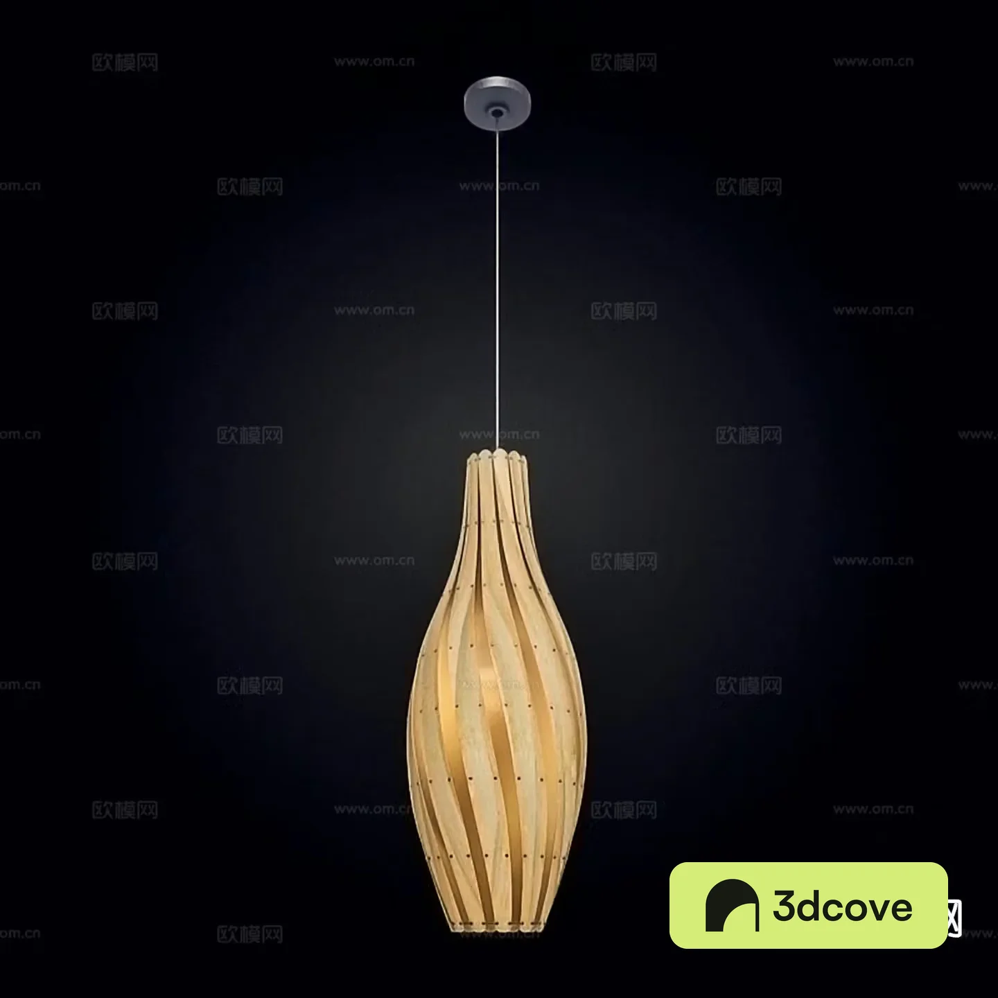 Modern solid wood chandelier