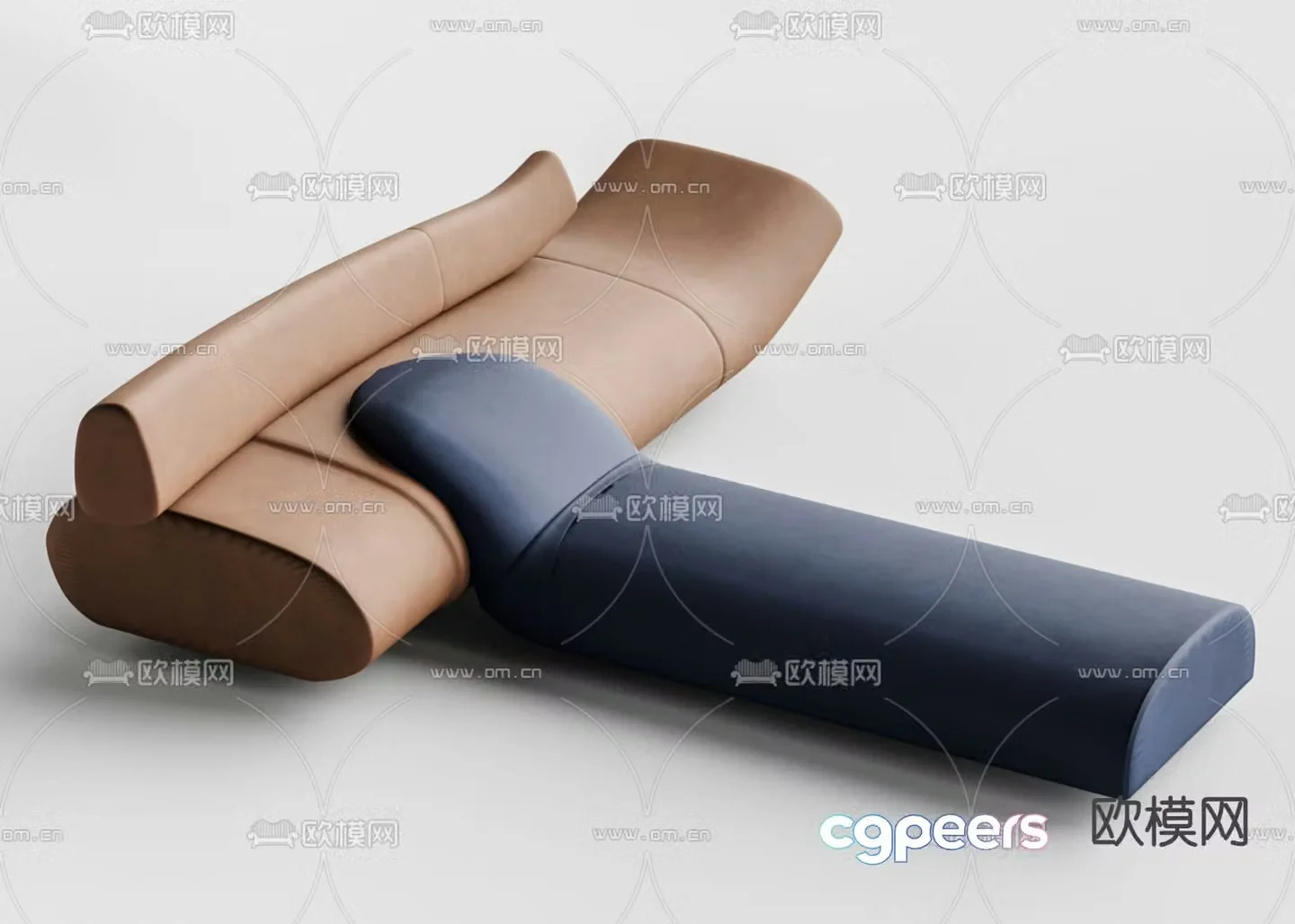 Special-shaped sofa spliced â€‹â€‹sofa 3d model