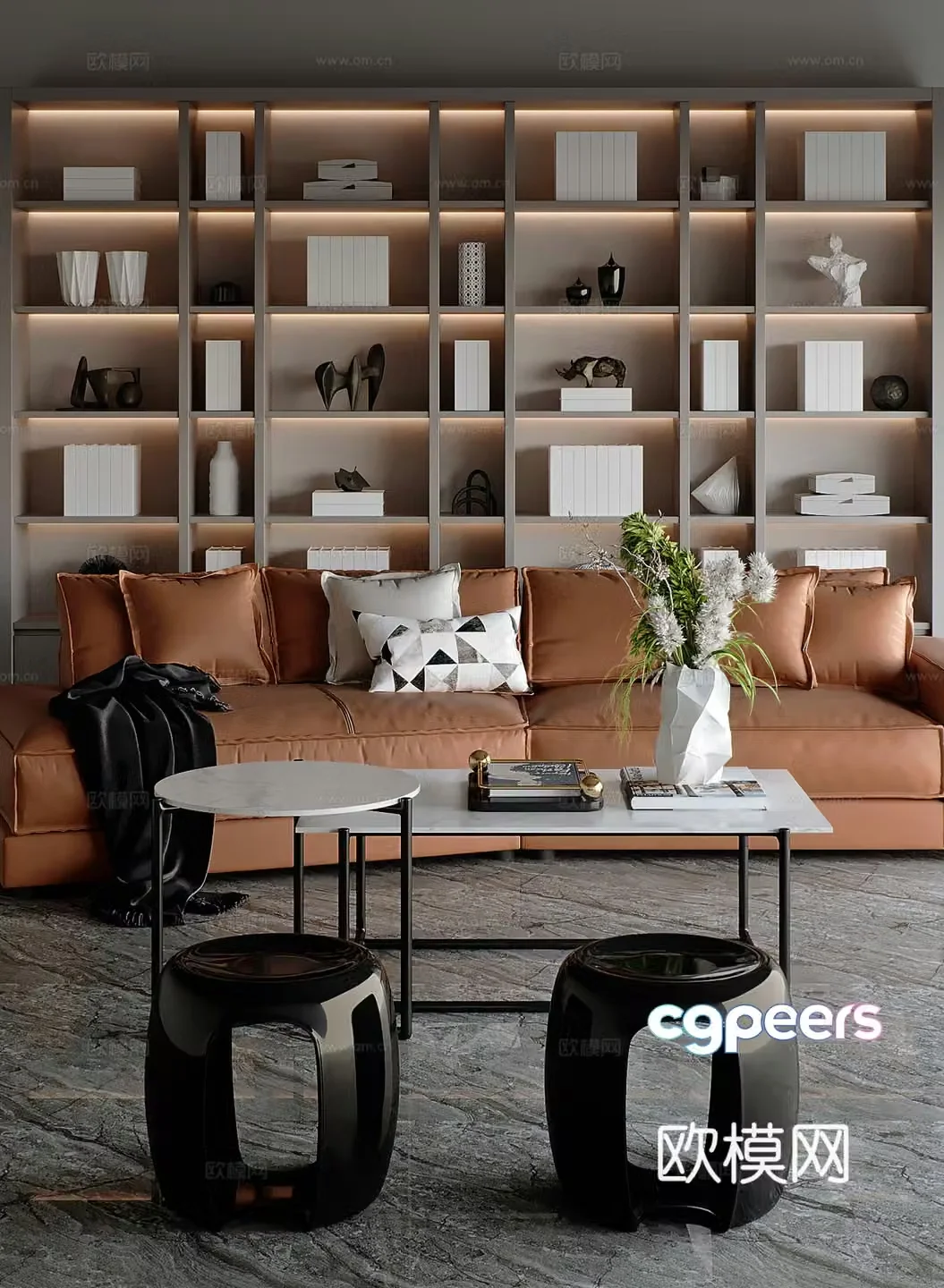 Modern living room 3d model