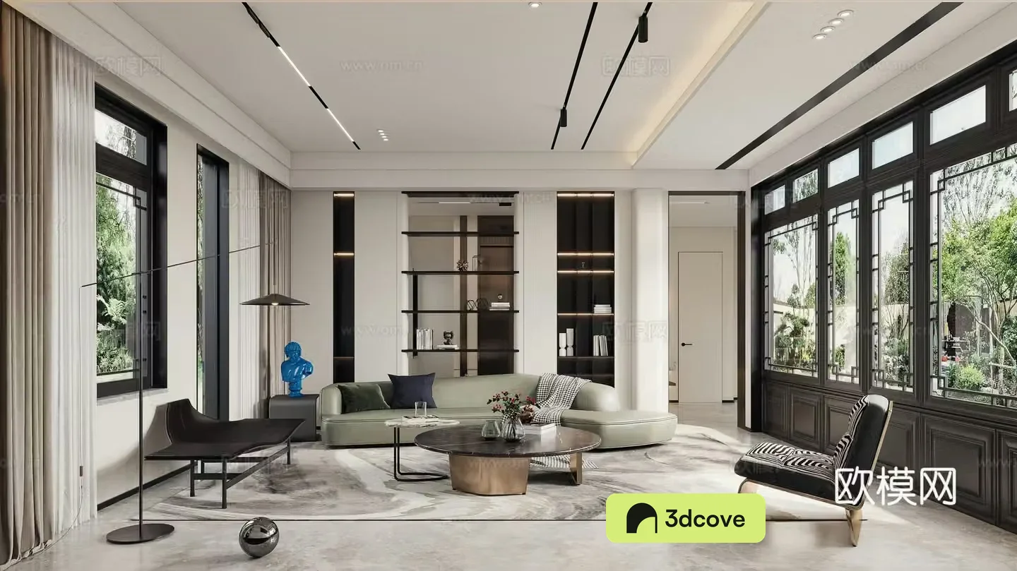 Modern living room minimalist living room Italian style villa living room modern sofa combination special sofa combination without main light