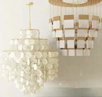 Gold Light Fixture 3D Model – 2192 – VRAY Render
