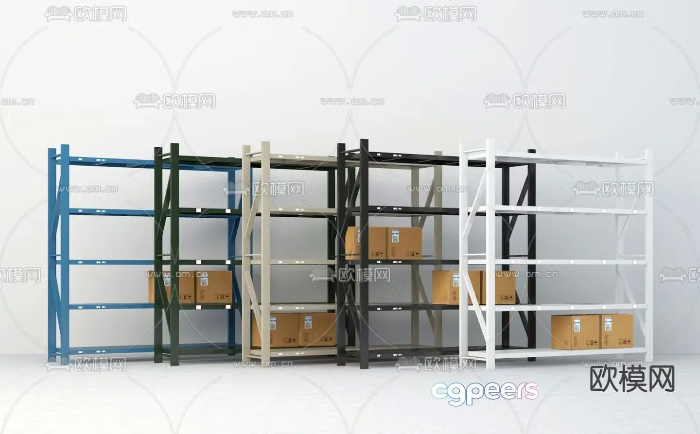 shelf express rack storage rack 3d model