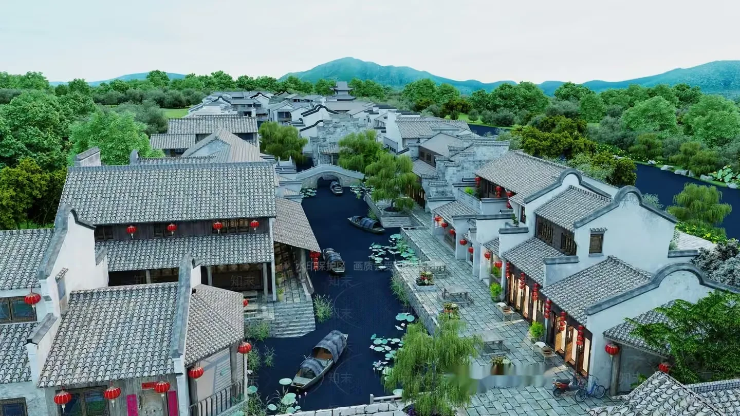 Traditional Chinese Village 3D Model – 17413 – VRAY Render