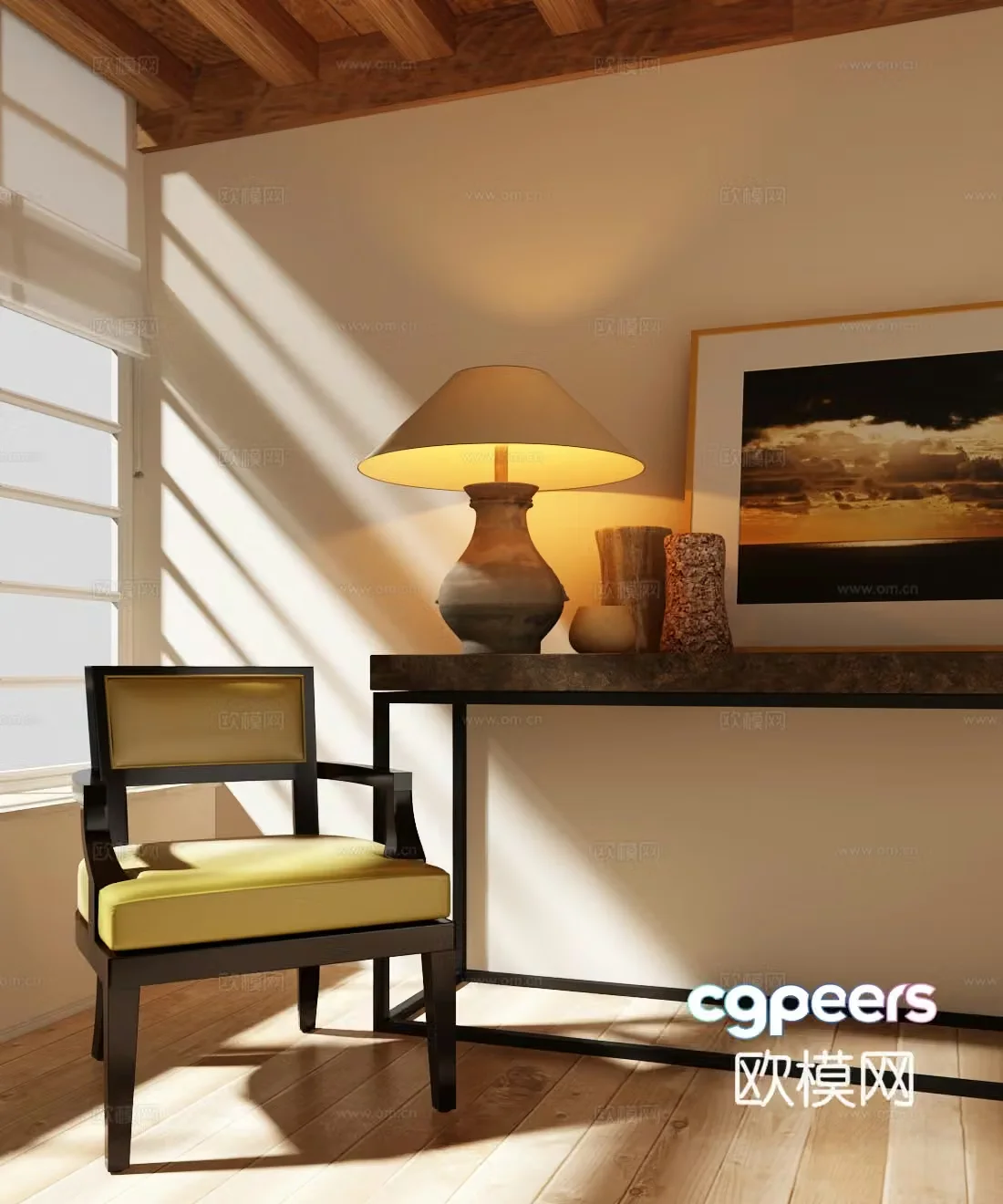 French classic leisure chair 3d model