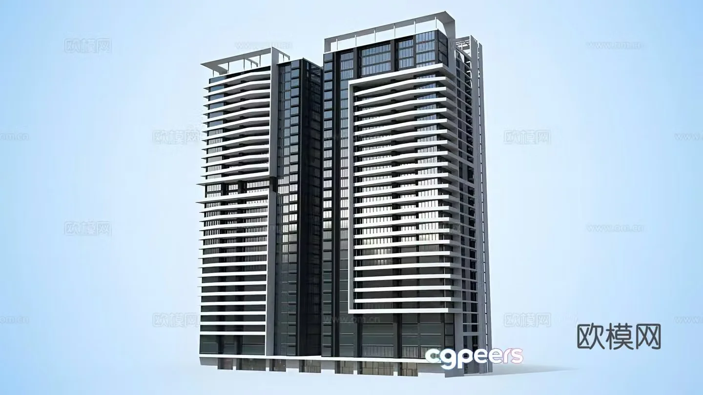 Apartment building 3d model