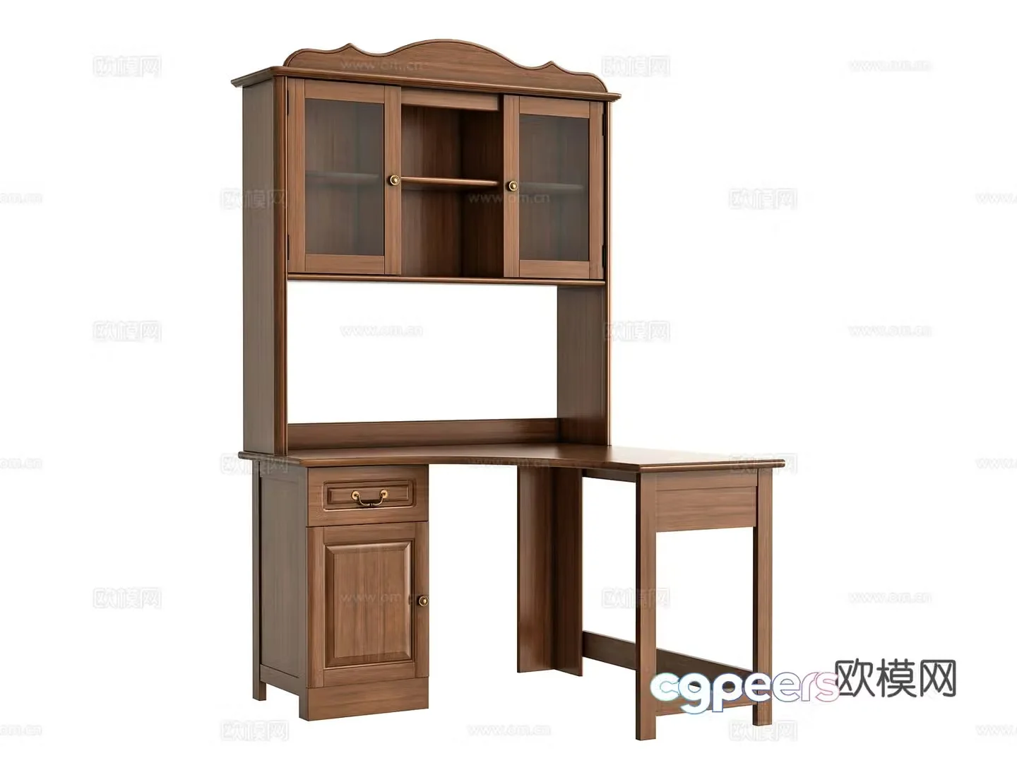 American corner desk 3d model