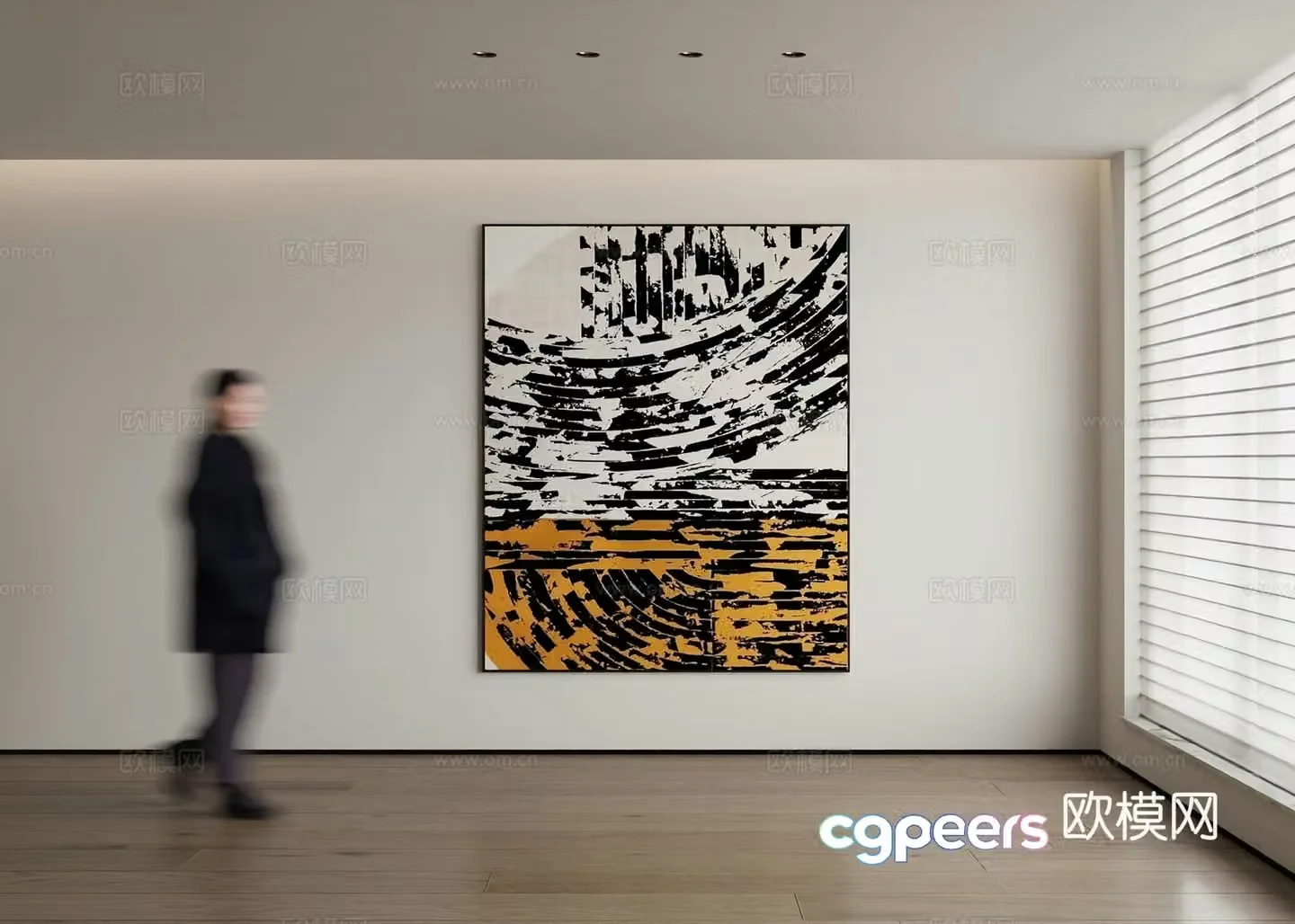 Modern decorative painting 3d model