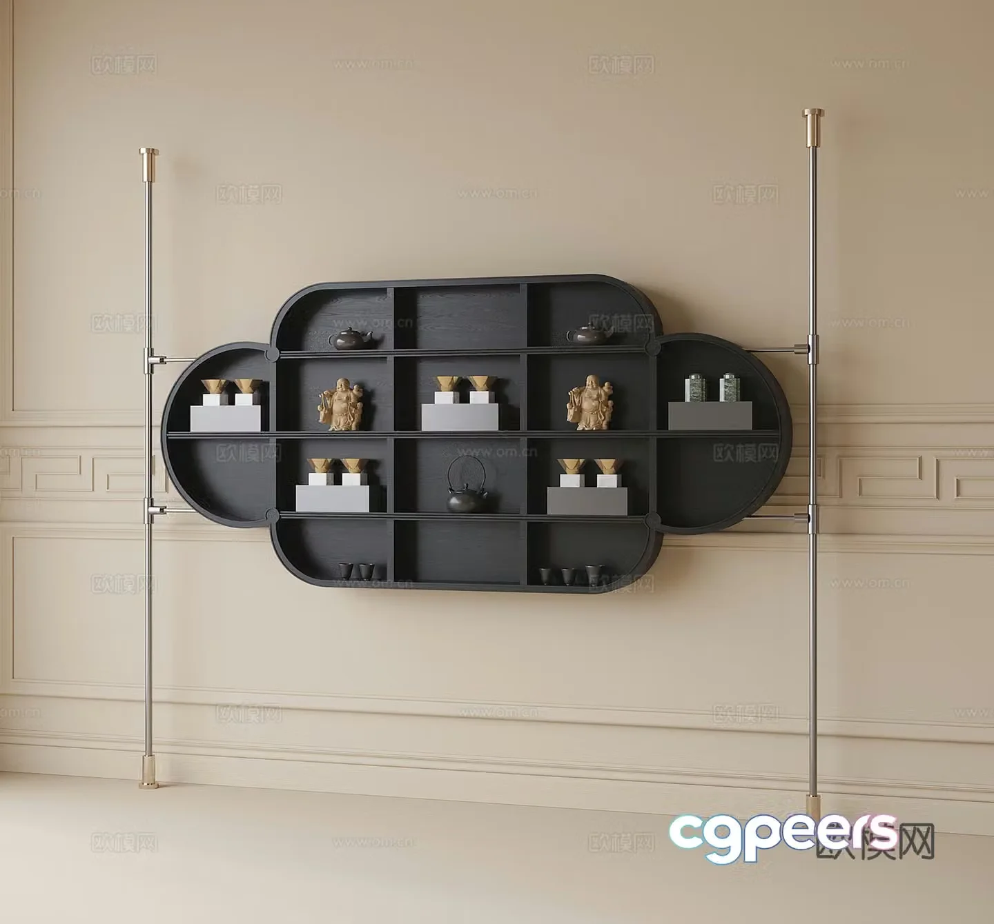 Modern decorative cabinet tea cabinet tea cabinet 3d model