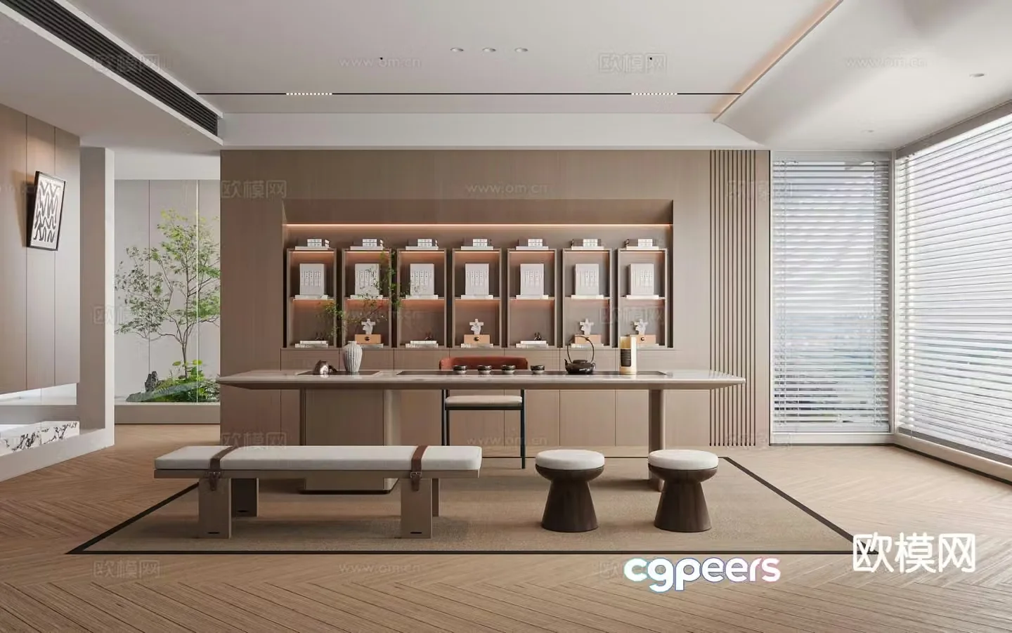 New Chinese tea room 3d model