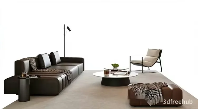 Modern Living Room 3D Model – 21799 – VRAY Render