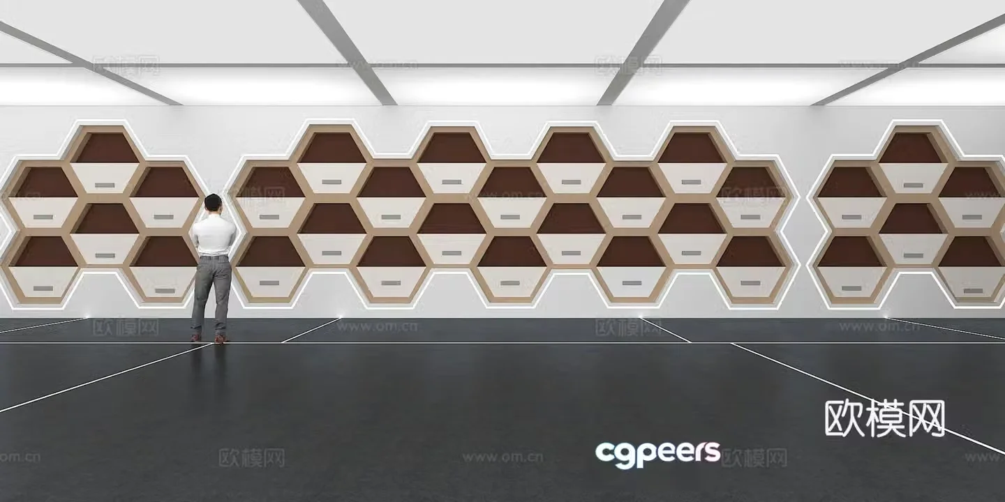 Cultural wall Corporate culture wall Display wall Classroom Exhibition hall Campus culture Corridor 3D model