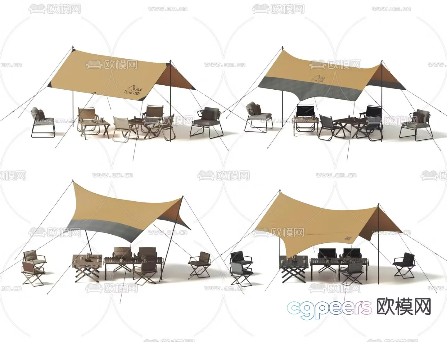 Outdoor canopy tent 3d model