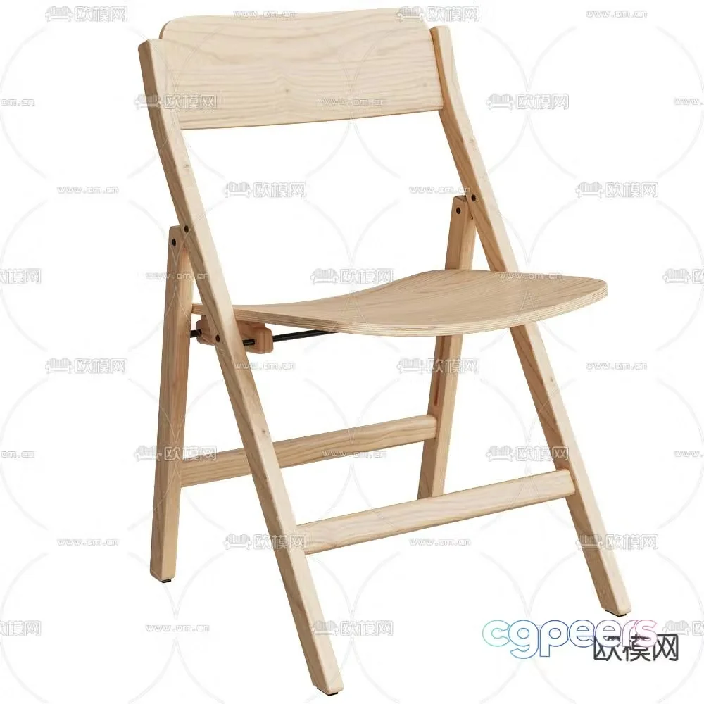 Askia chair folding chair 3d model