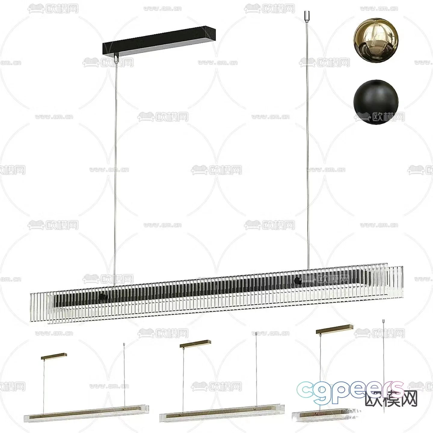 Modern Chandelier Glass Chandelier Creative Chandelier 3D Model