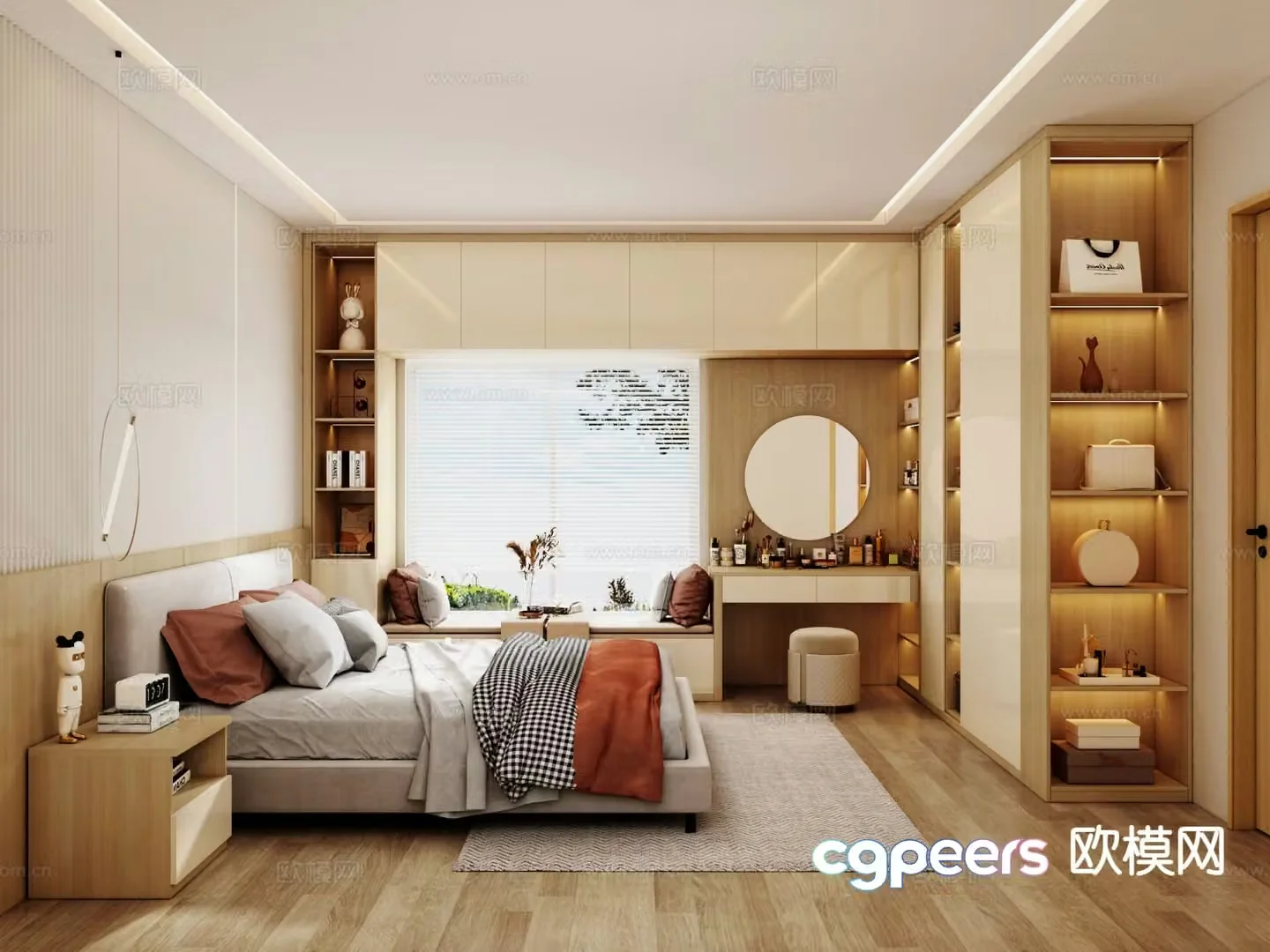 Modern bedroom master bedroom 3d model