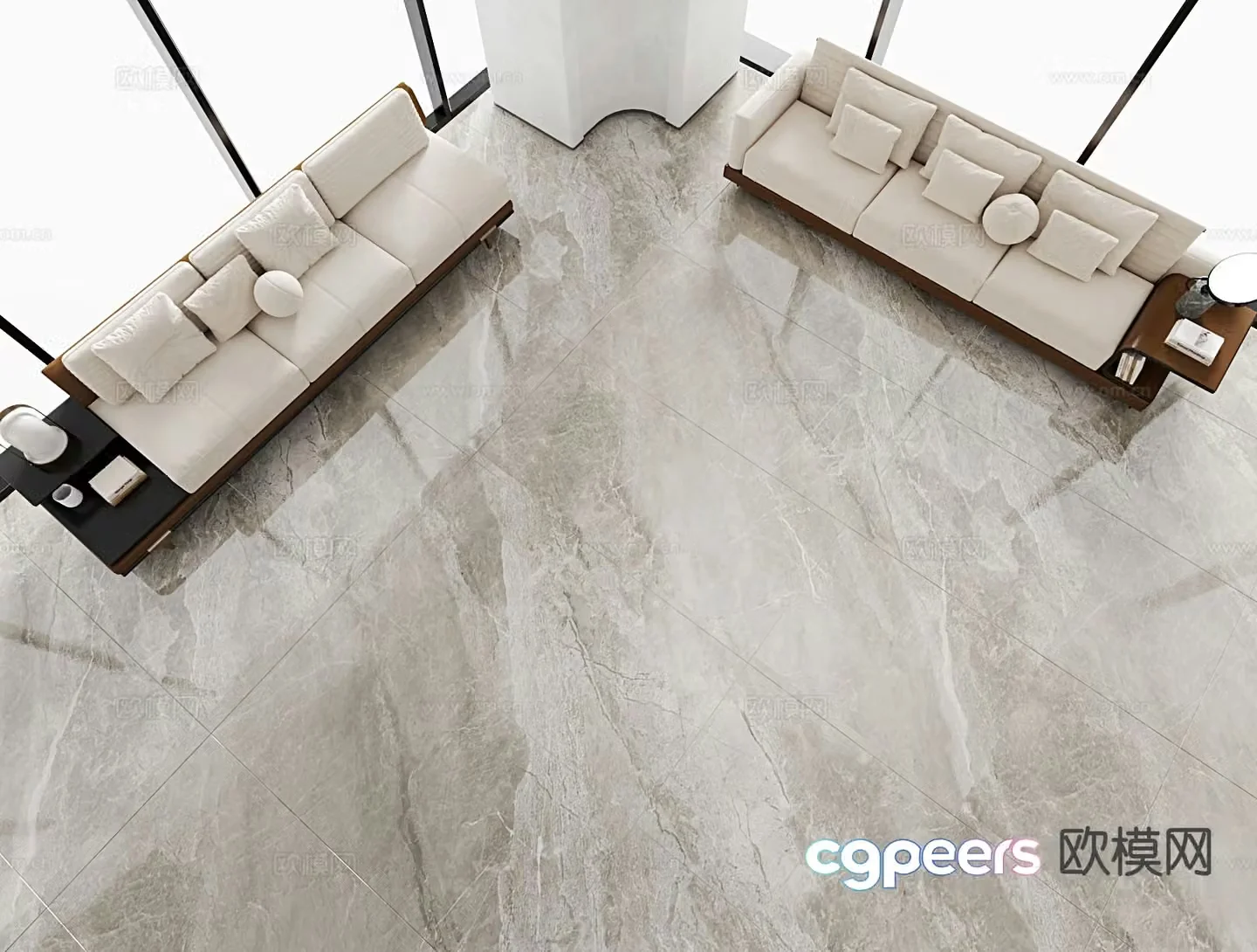 Marble floor tiles glazed tiles ceramic tiles 3d model