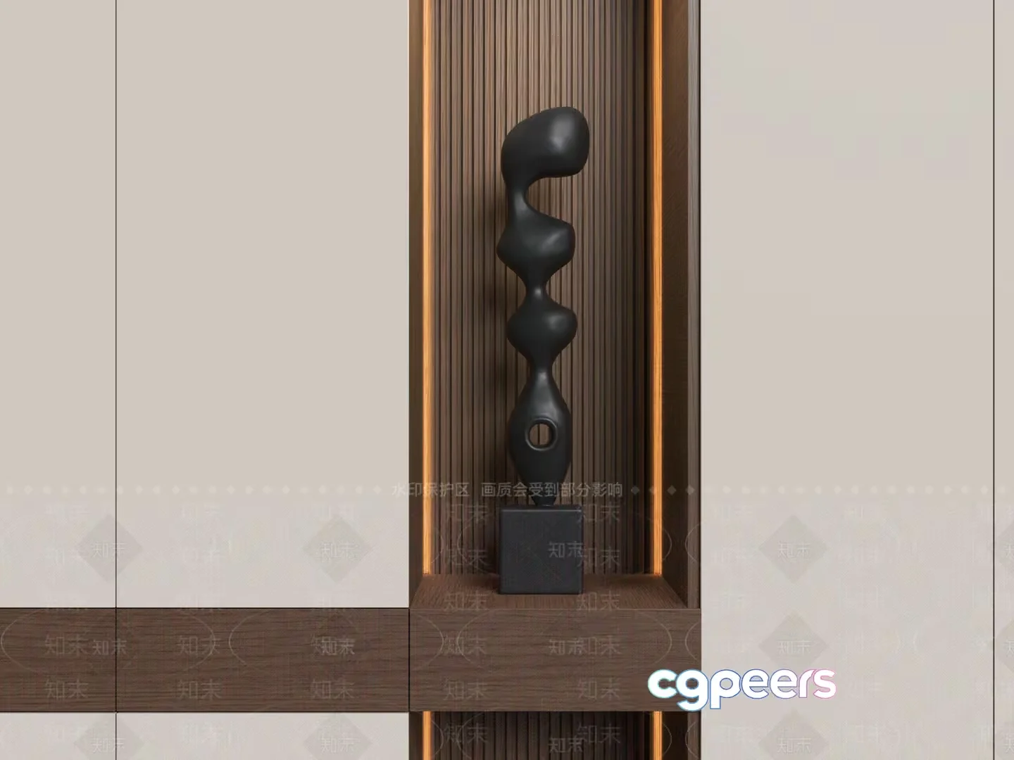 Modern Art Piece 3D Model – 22084 – VRAY Render