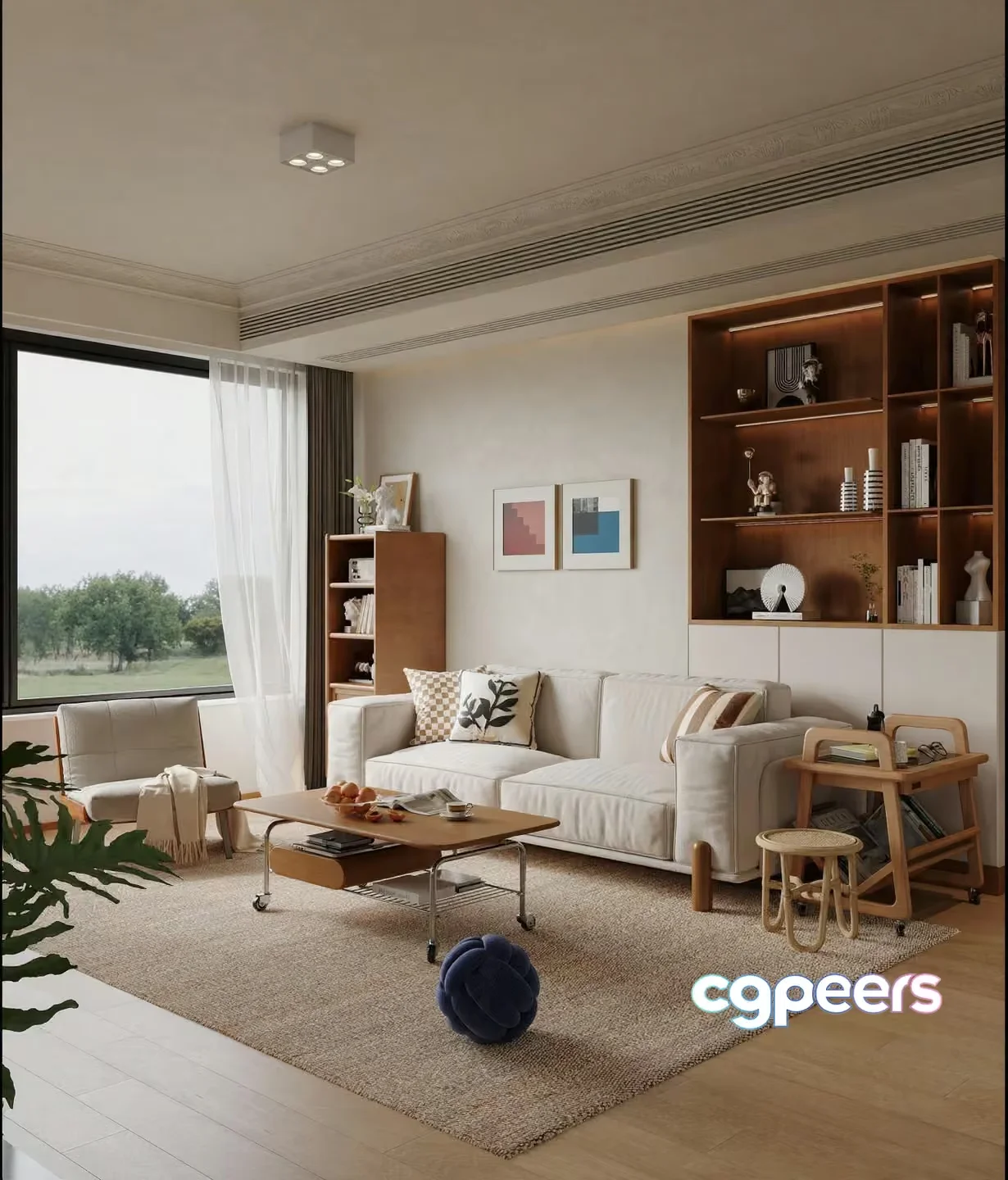 Modern Living Room 3D Model – 10254 – VRAY Render