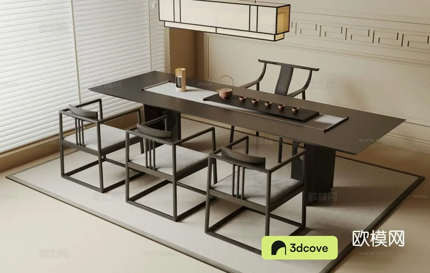 New Chinese tea table and chairs