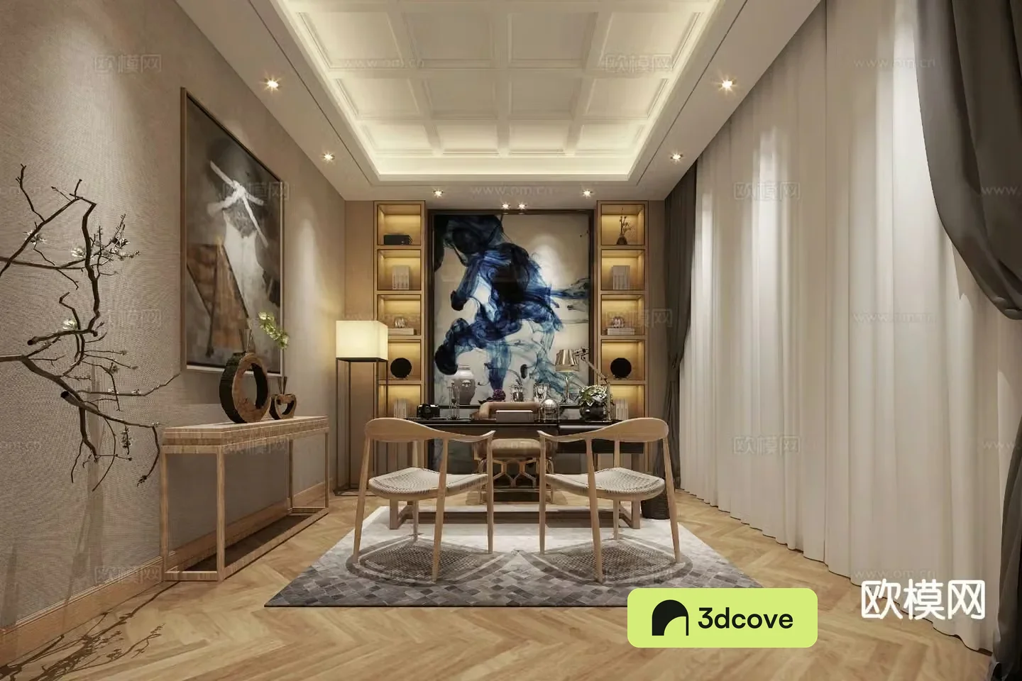 New Chinese style study