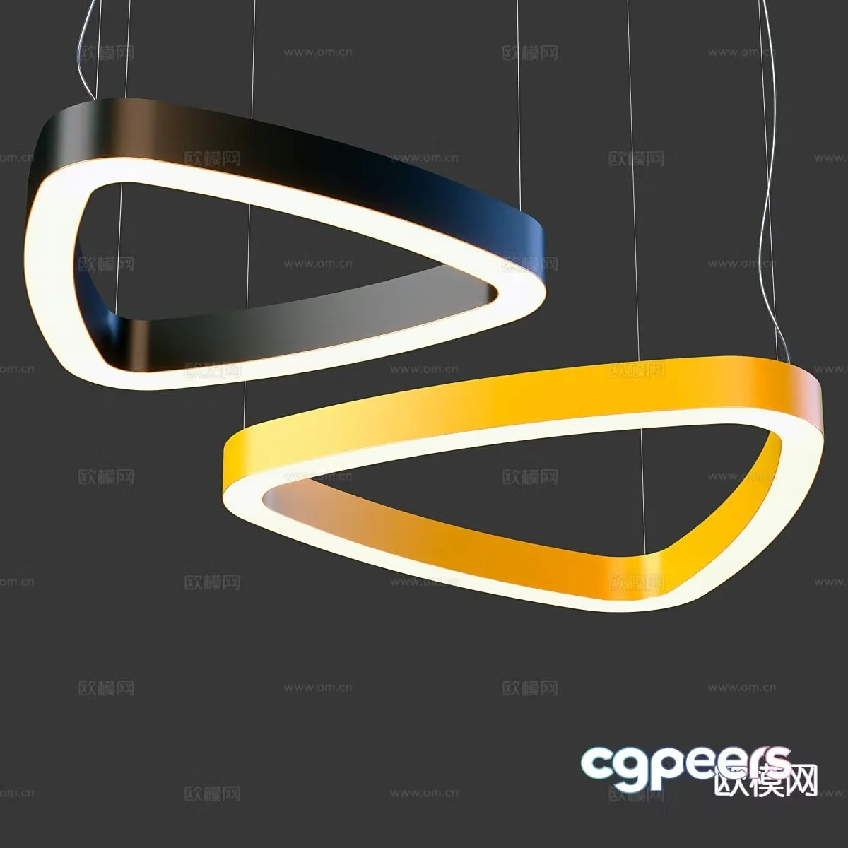 Modern chandelier style chandelier 3d model