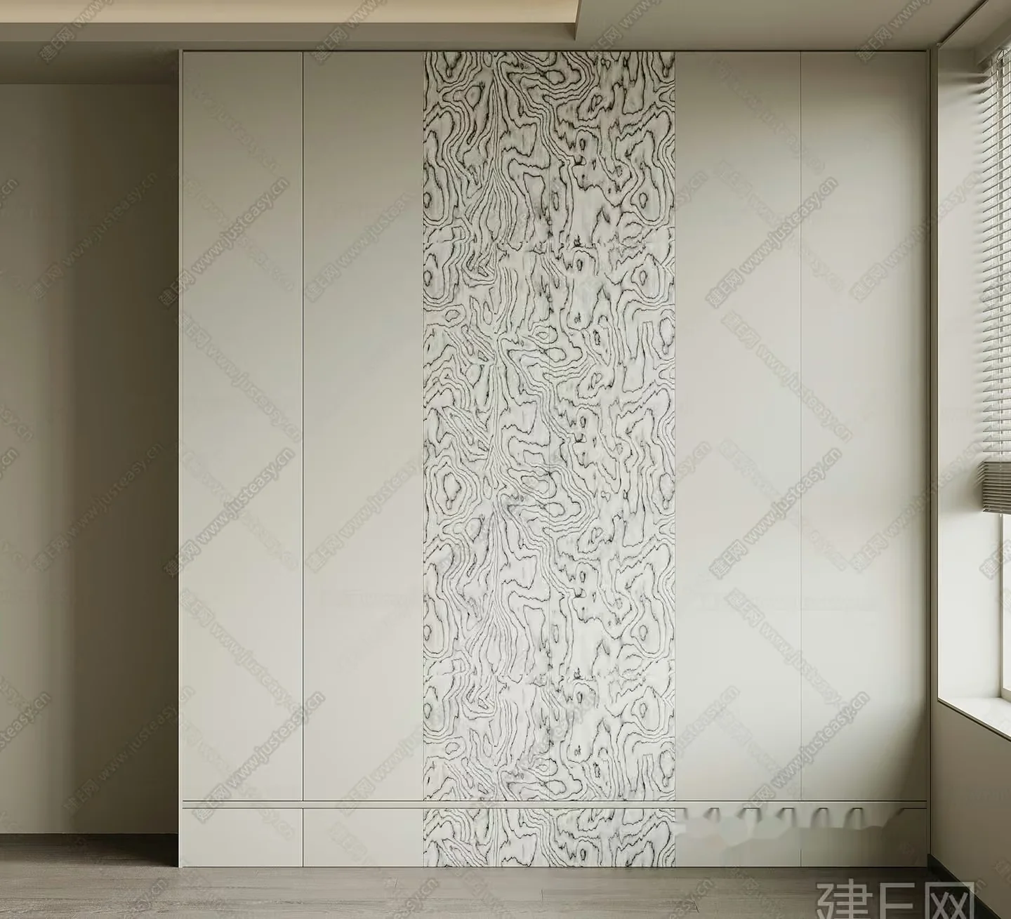 Modern Sliding Closet Doors 3D Model – 6090 – VRAY Render